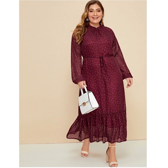 Dresses & Skirts - Polka Dot Belted Dress